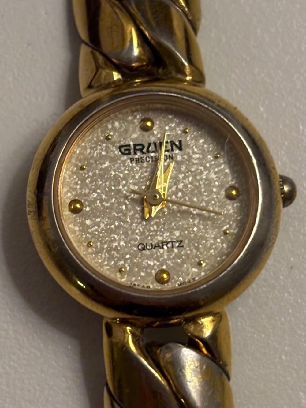 Gruen Precision Quartz Women’s Gold Tone Watch - Significant Wear – Not Working